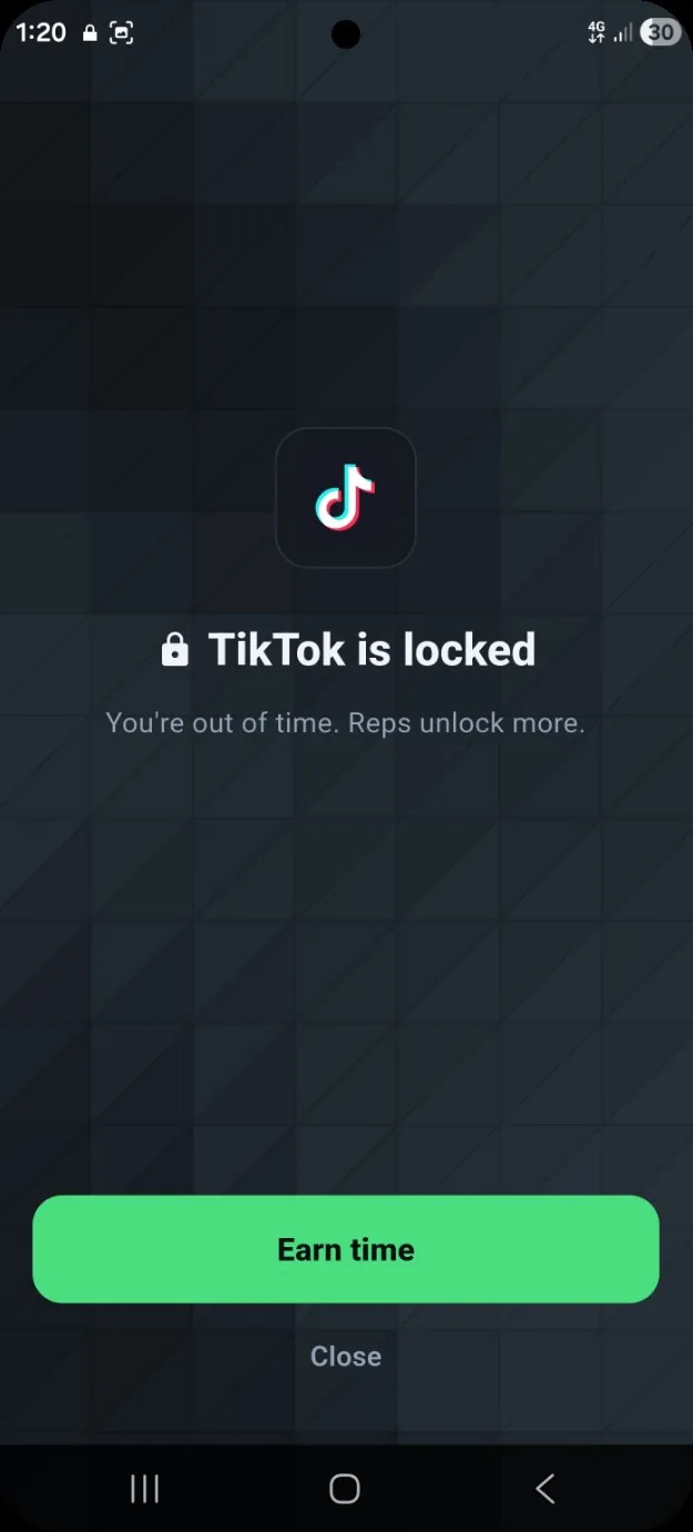 GainLock app screen