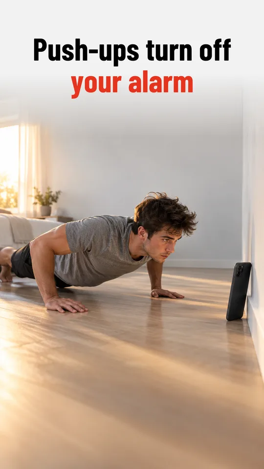 Push-ups turn off your alarm